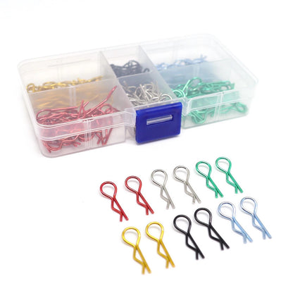 6 Colors Metal R Clips Bodyshell Pins for 1/10 1/12 RC Car Models
