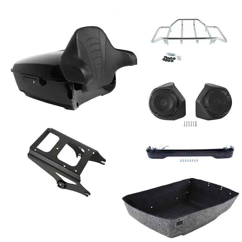 Trunk Pad Mount Rack Speakers for Harley Touring (2009–2013)