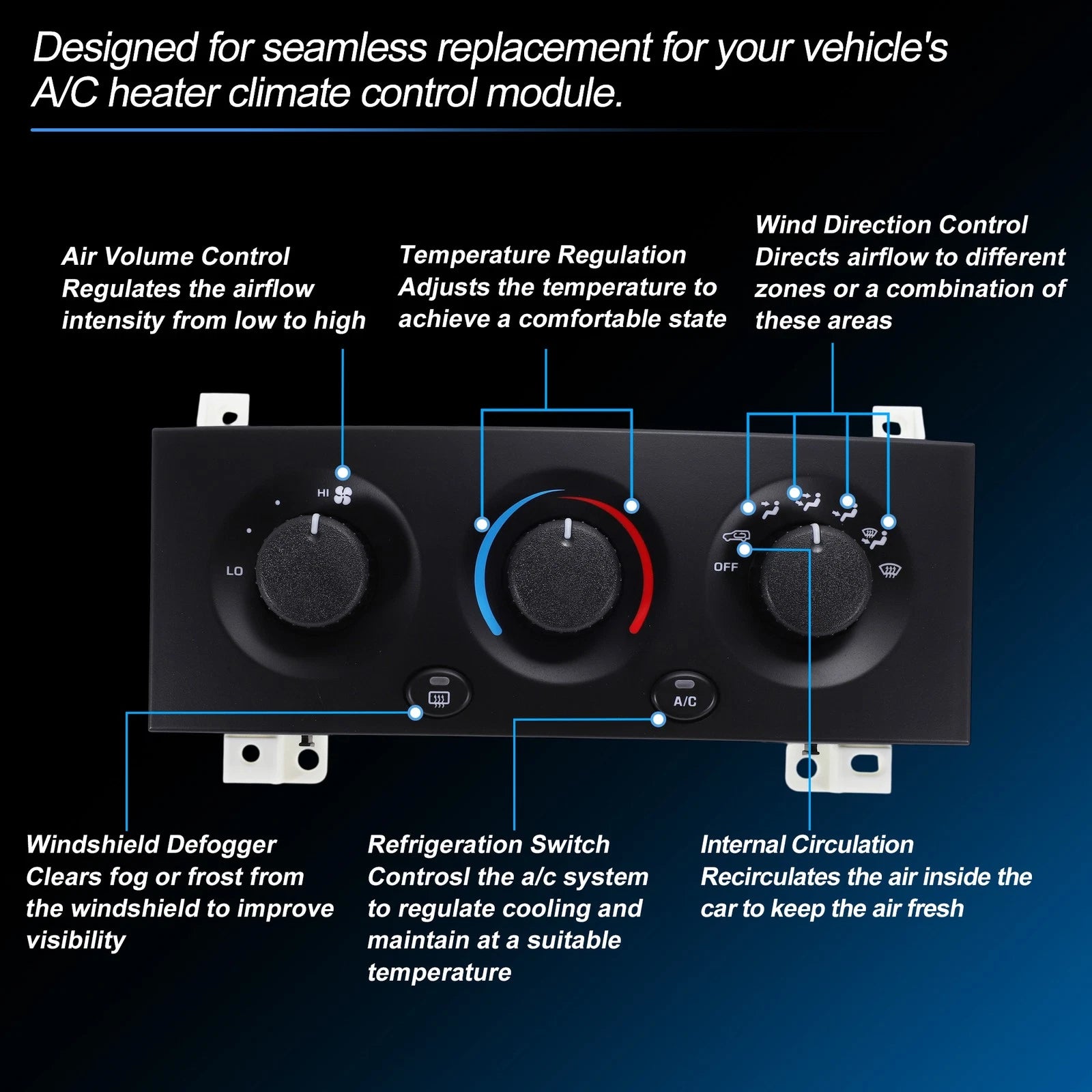 A/C Heater Climate Control Switch Module for Jeep Grand (No. 55115904AB)