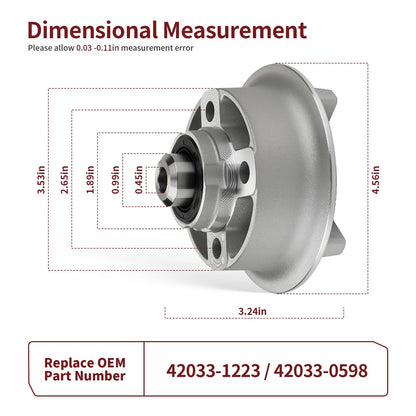 Rear Hub Coupling Assembly 42033-1223 for Kawasaki KLX110R (2021–2024)