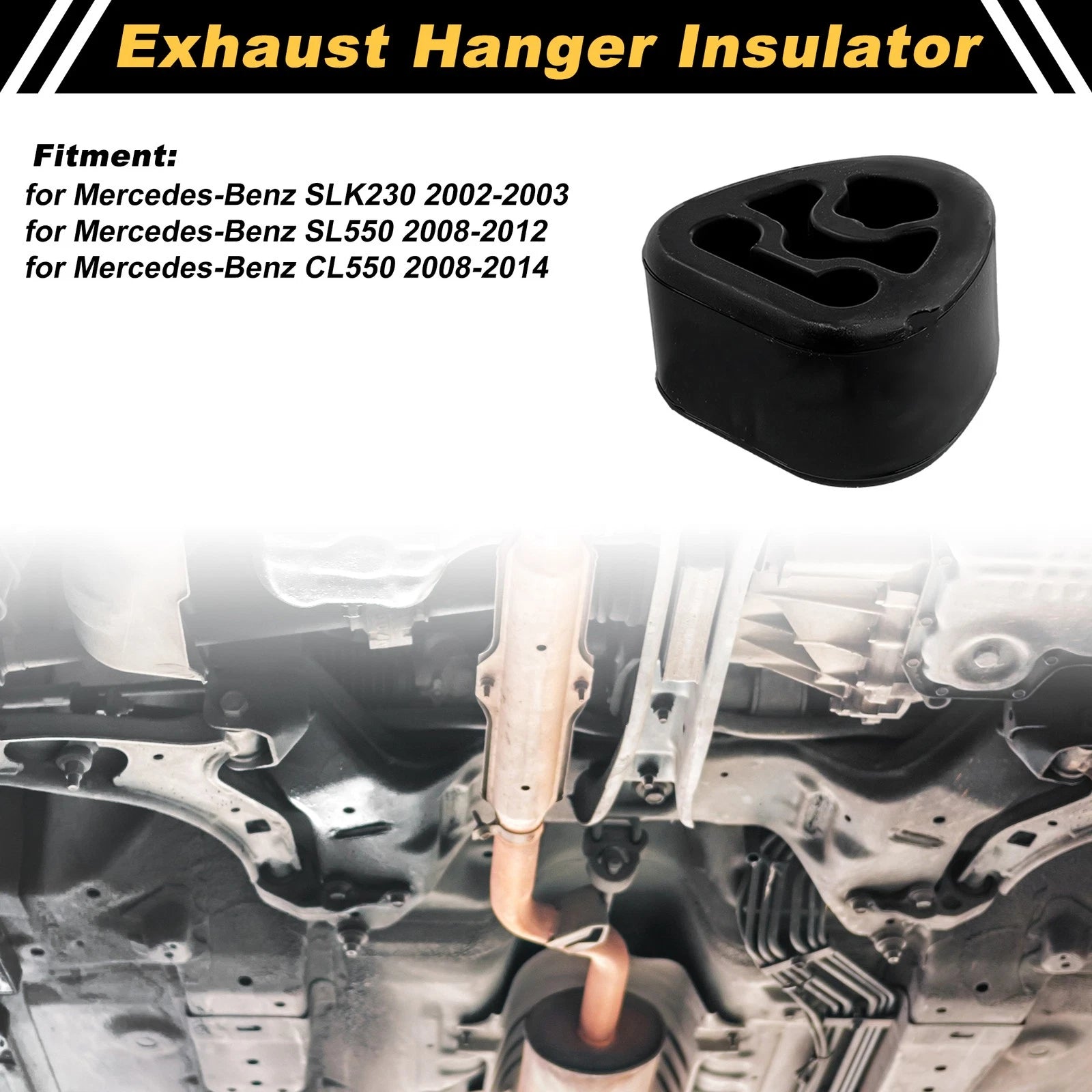 Exhaust Hanger Muffler Replacement Rubber for Mercedes-Benz SLK230 (2002–2003)