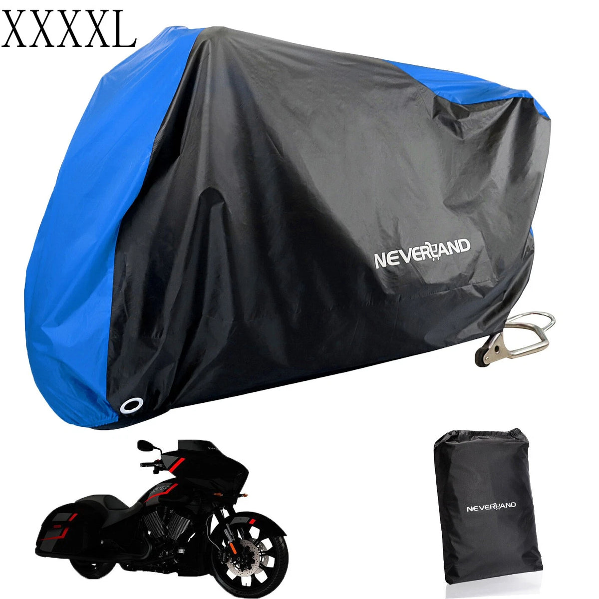4XL Waterproof Motorcycle Cover for Harley Davidson (Fits Heavy Duty)