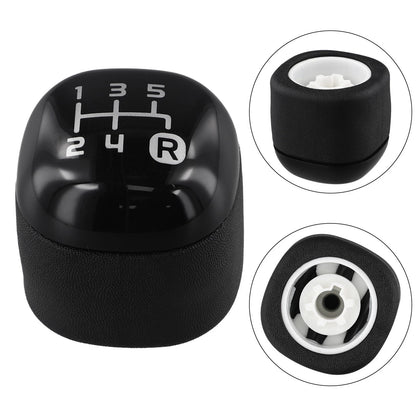Gear Knob Button for Fiat Panda (2012) - Black 5-Speed