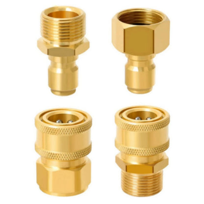 Set of 4 Hose Adapters M22-15mm 3/8'' for Pressure Washer