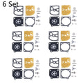 Set of 6 Carburetor Repair Kits for Jonsered 2041 2045 2050 ZAMA RB-45