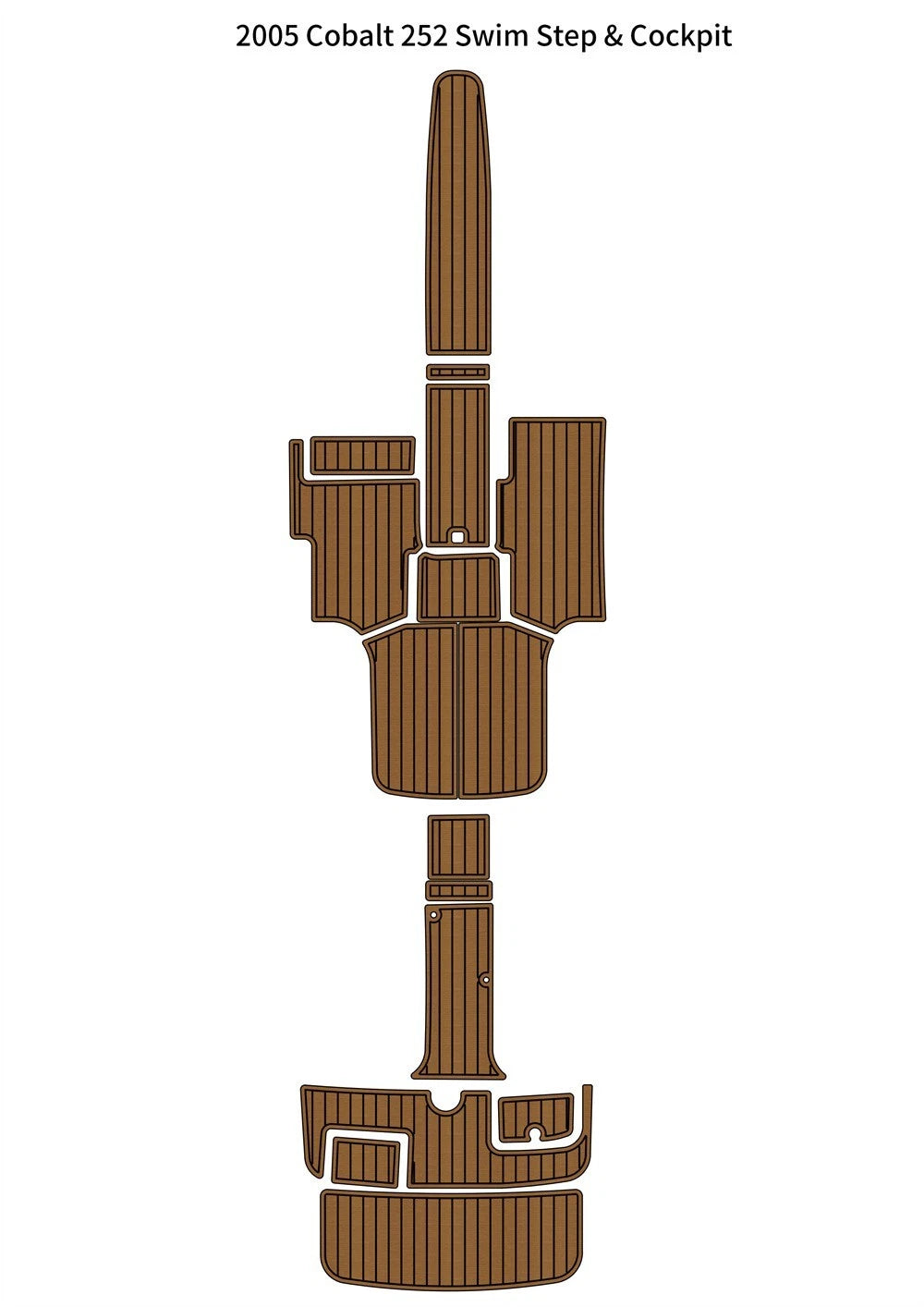 EVA Foam Faux Teak Deck Flooring for Cobalt 252 (2005)