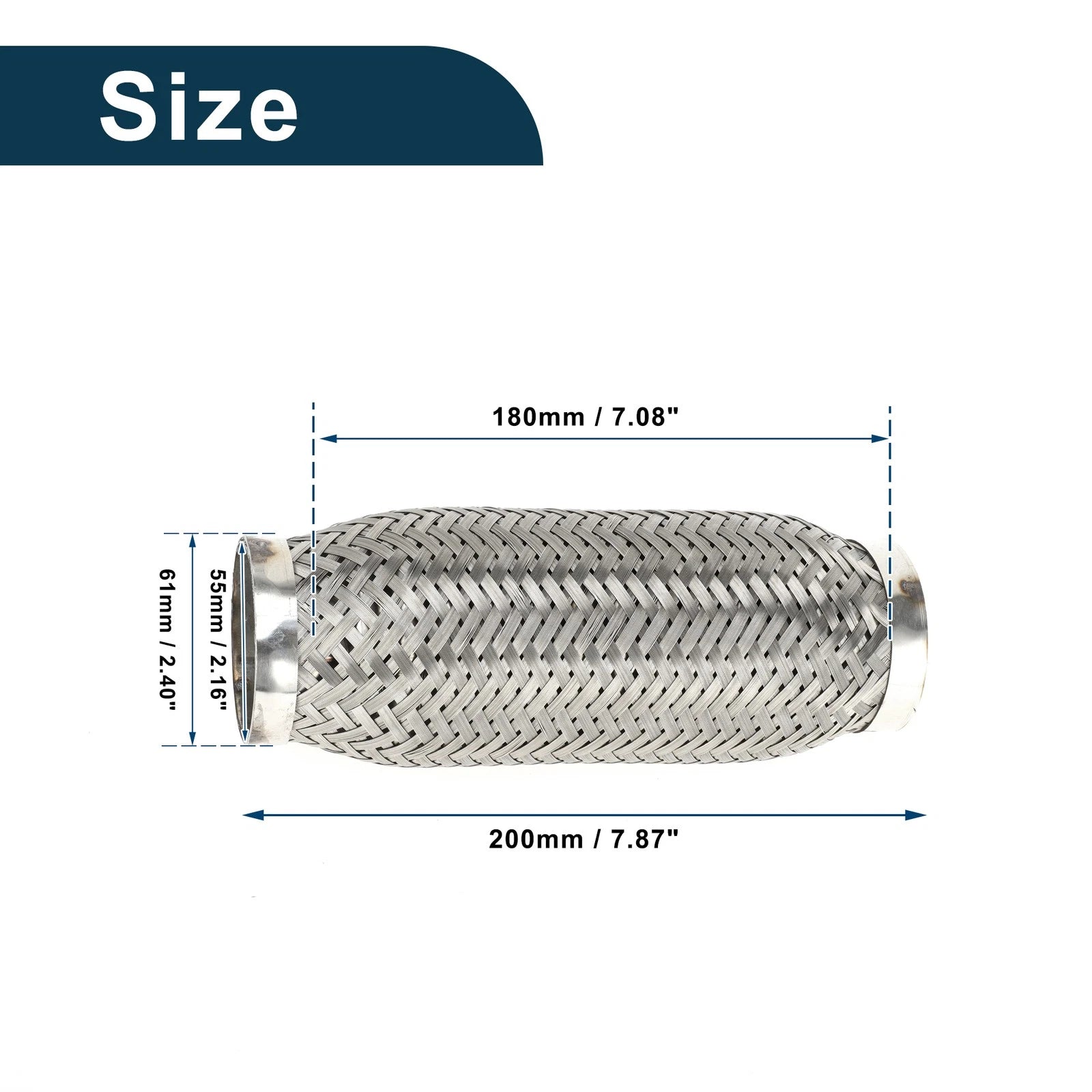 Flex Pipe for Car Exhaust (2.40 Inch OD)