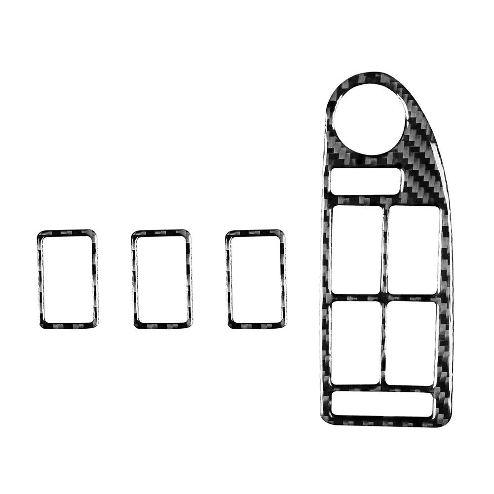 Carbon Fiber Window Lift Switch Button Cover Trim For BMW 5 Series M5 E39
