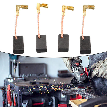 Set of 4 Carbon Brushes for Power Tools (9mm Width)