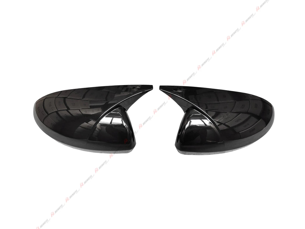 Add-on Horn Style Side Mirror Cover Caps for Nissan Sentra (2024–2024) Glossy Black