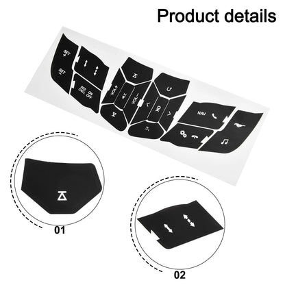 For Your For FORD For MUSTANG Button Repair Sticker Set Models '19 '22