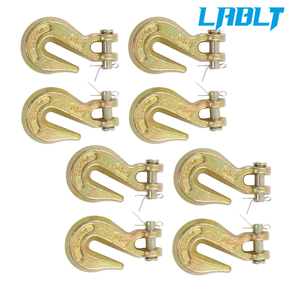 8-Pack Clevis Grab Hooks for Flatbed Truck Trailer Tie Down