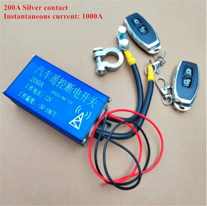 Dual Remote Car Battery Disconnect Switch for Universal Vehicles (12V)