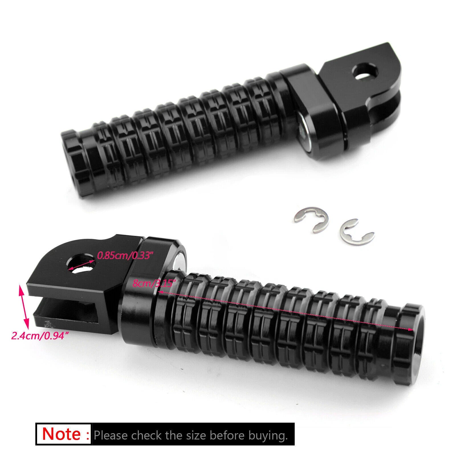 Front Footpegs for Yamaha MT-03 MT/FZ07 MT/FZ09 MT/FZ10 FZ8 FZ1 Tracer900 (2016–2023)