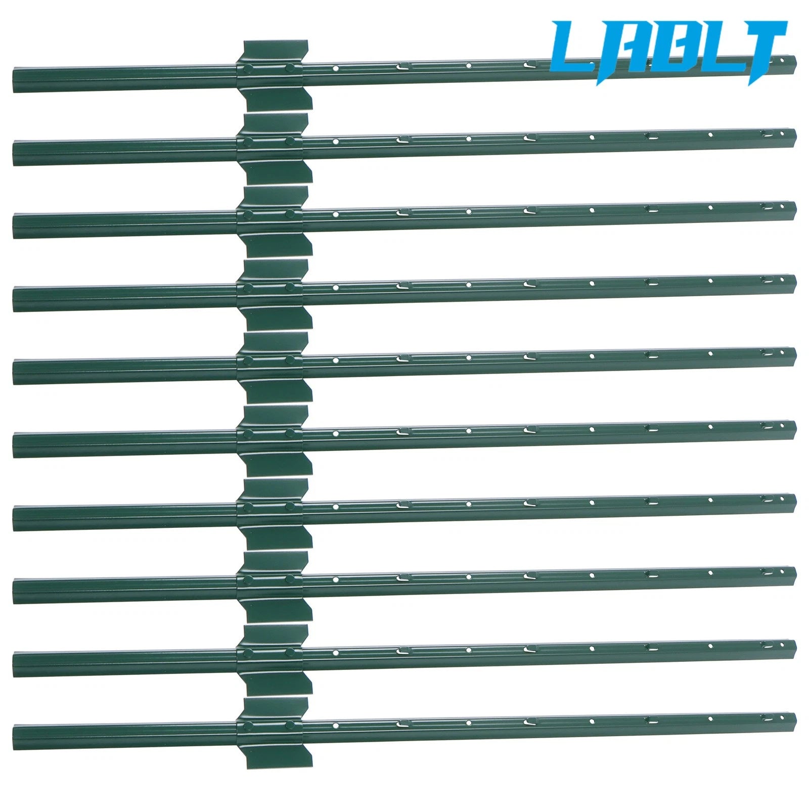 10Pc Heavy Duty Metal U Fence Posts for (No Dig)