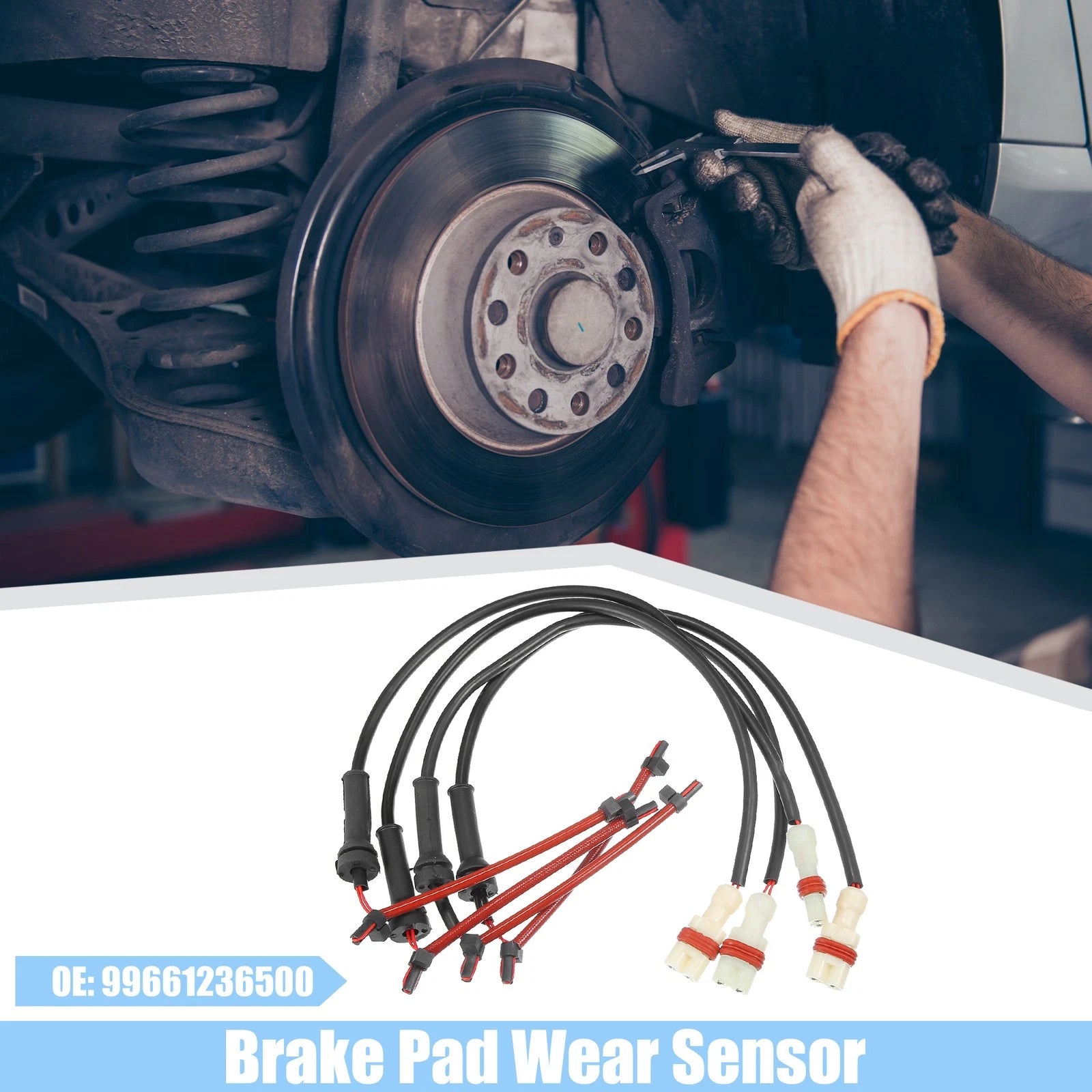 2X Rear Brake Pad Sensor for Porsche Boxster