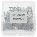 Pack of 100 Mini-Blade Fuses 25A for Universal Use (Clear)