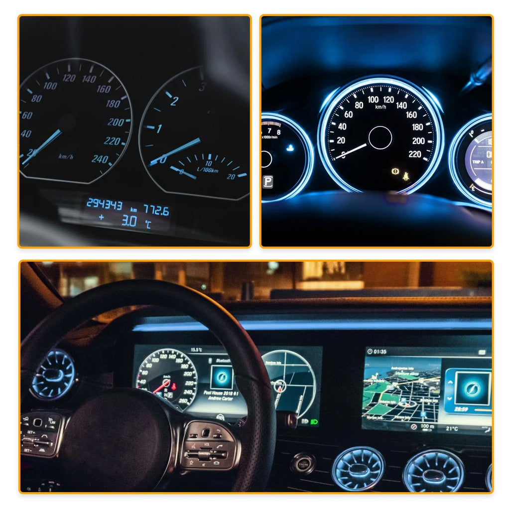 10Pcs T5 LED Ice Blue Dash Panel Light Bulb for Cars (12V)