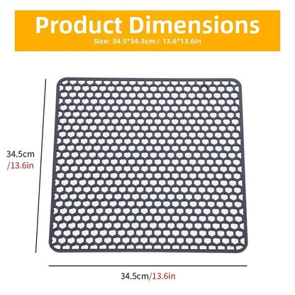 Silicone Drain Pad for Sink Protection (34.5cm x 34.5cm)