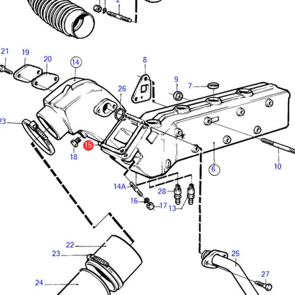 Turbo Gasket for Volvo Penta AD 31 41 AQ 40 41 MD42