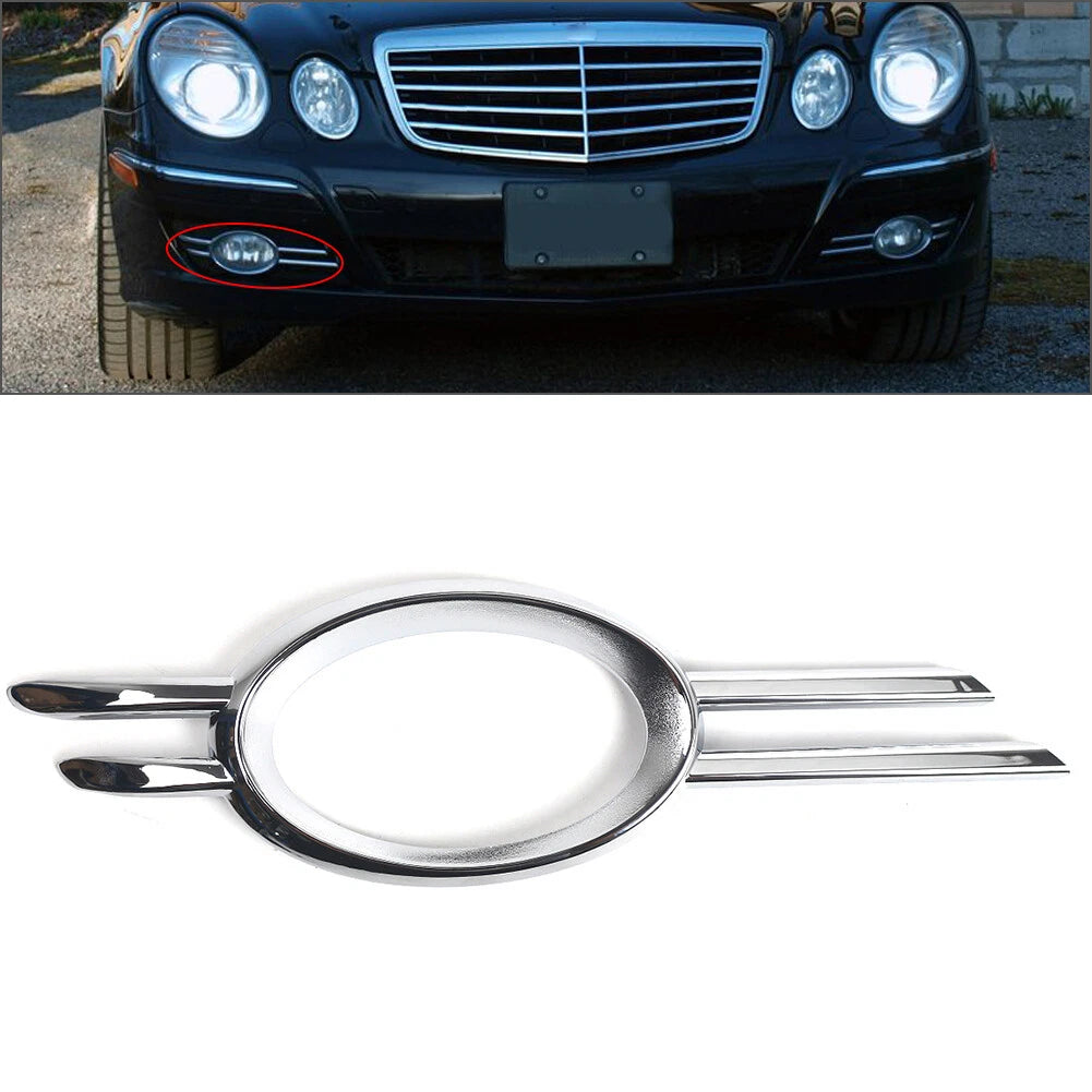 Right Fog Light Grills Chrome for Mercedes-Benz E320 E350 E550 E63 (2007–2009)