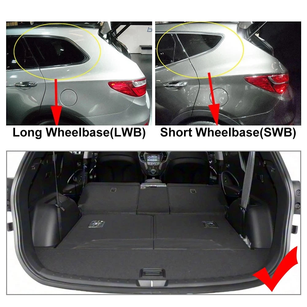 Rear Boot Mat Trunk Liner Cargo Floor Tray for Hyundai Santa Fe (2013–2018)