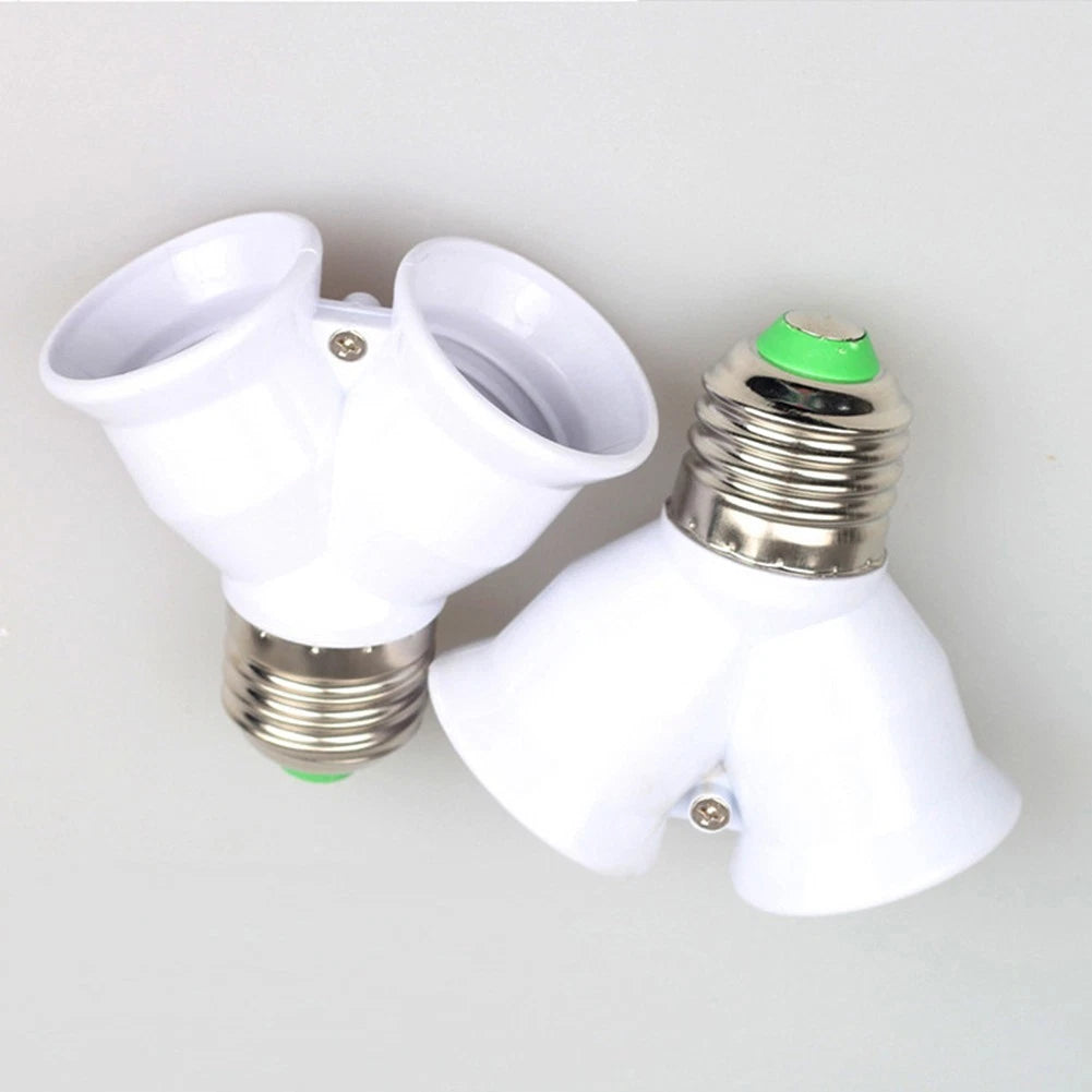 E27 Dual Socket Lamp Holder Splitter Adapter for Bulbs (220V)
