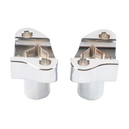 2" Chrome Straight Handlebar Risers for Harley Dyna Sportster Softail