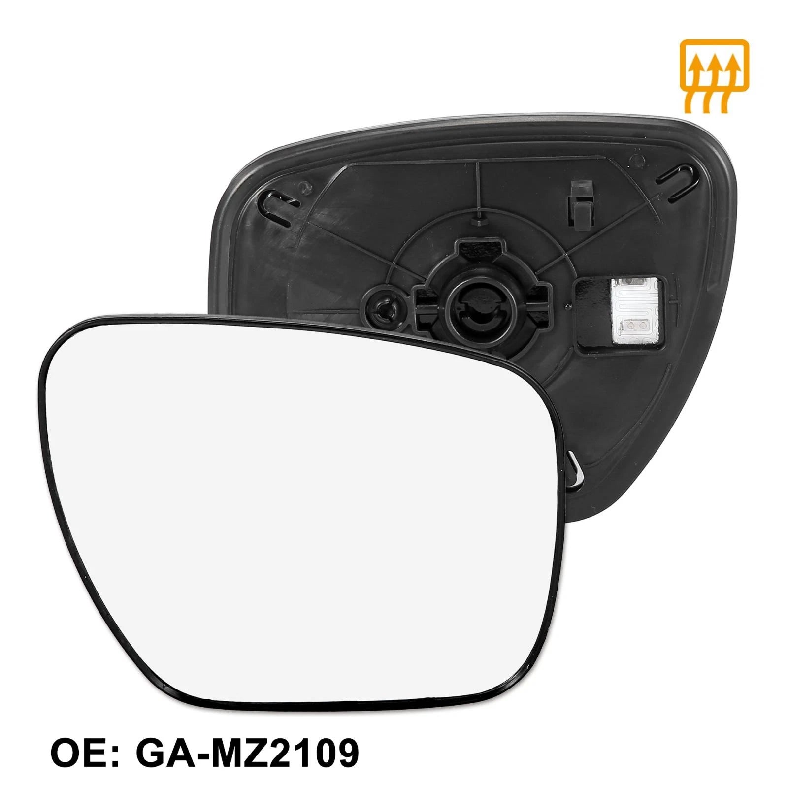Heated Side Mirror Glass with Backing Right for Mazda 5 CX-7 CX-9 (2007–2015)