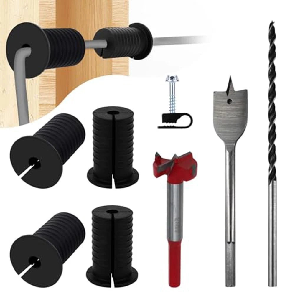 Starlink Cable Routing Kit Silicone Rings Drill Bits Wall Clips