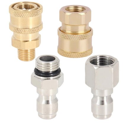 Set of 4 Quick Release Brass Connectors for Pressure Washer