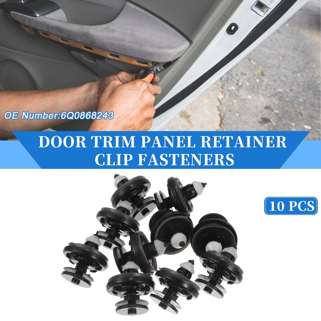 10 Pcs Door Panel Trim Retainer Clips Replacement for Audi TT Quattro (2008–2015)