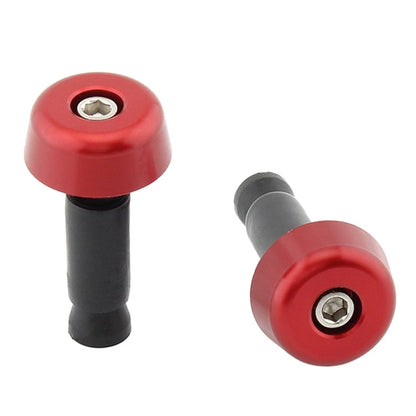 Handlebar Grips & End Caps for Universal Motorcycle (0.5in/12.7MM) Red