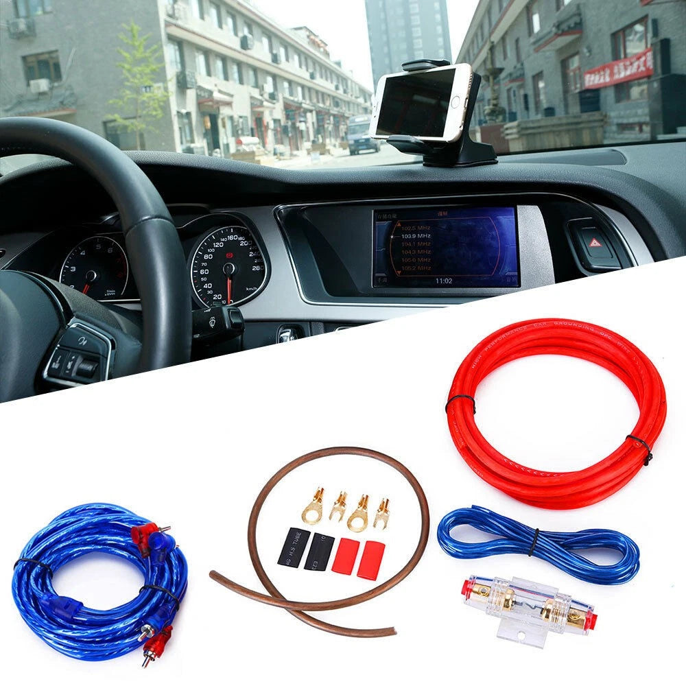 Power Cable for Car Amplifier (Subwoofer) - RCA, AGU Fuse