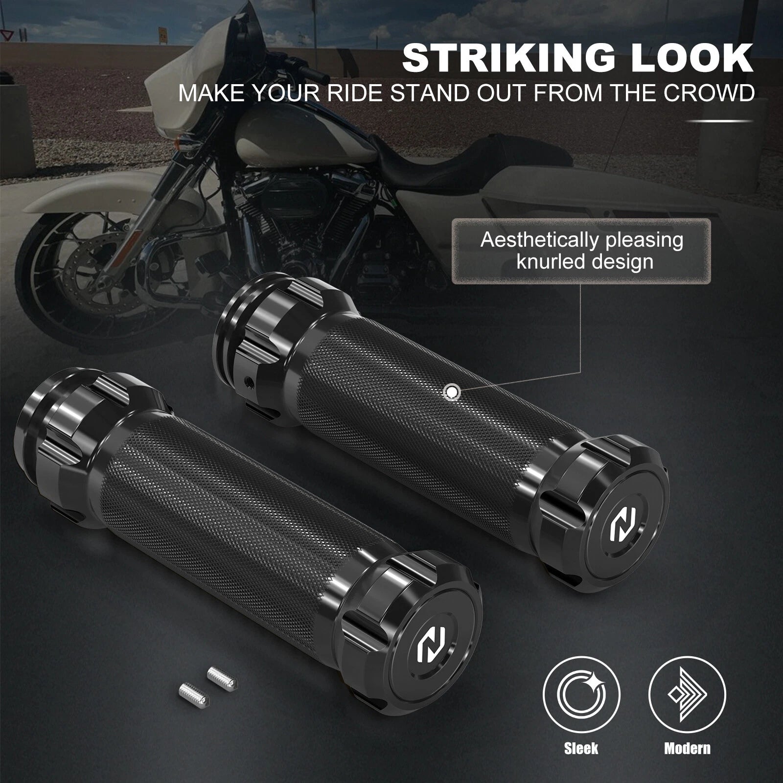 Handlebar Hand Grips for Harley Electra Glide (FLHTC, FLHTCU, FLHTCUSE4, FLHTCUSE5)