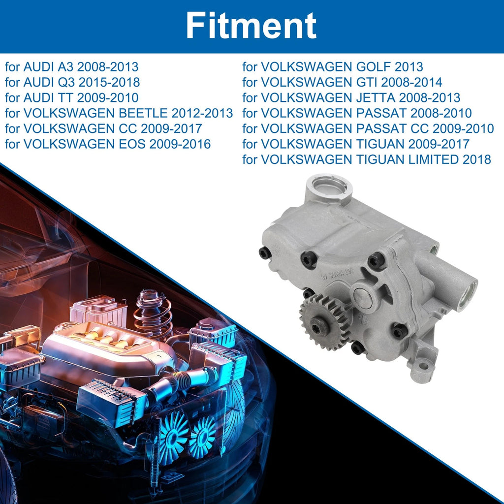 Engine Oil Pump Replacement for Audi A3 (2008–2013) Pressure Pump