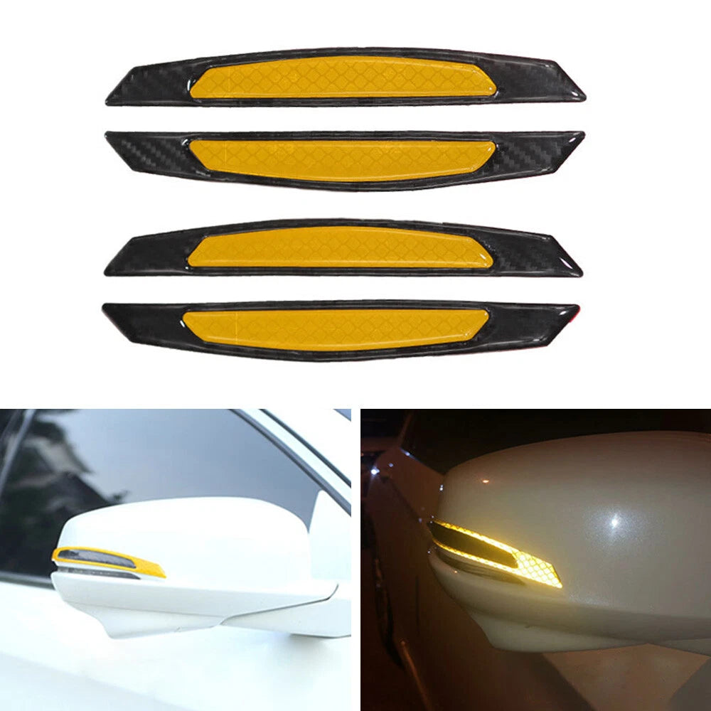 Reflective Carbon Fiber Door Edge Guard Bump Protector Sticker Universal