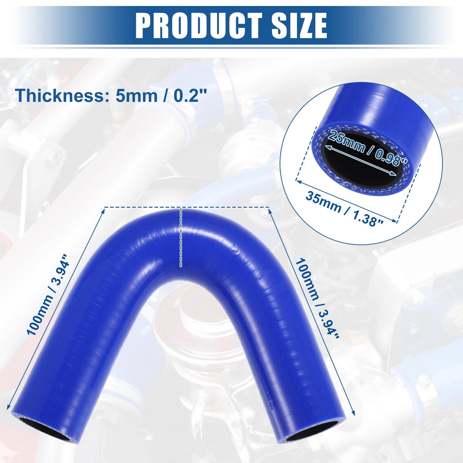 25mm 135 Degree Silicone Elbow Coupler for Intercooler Tube (Universal)