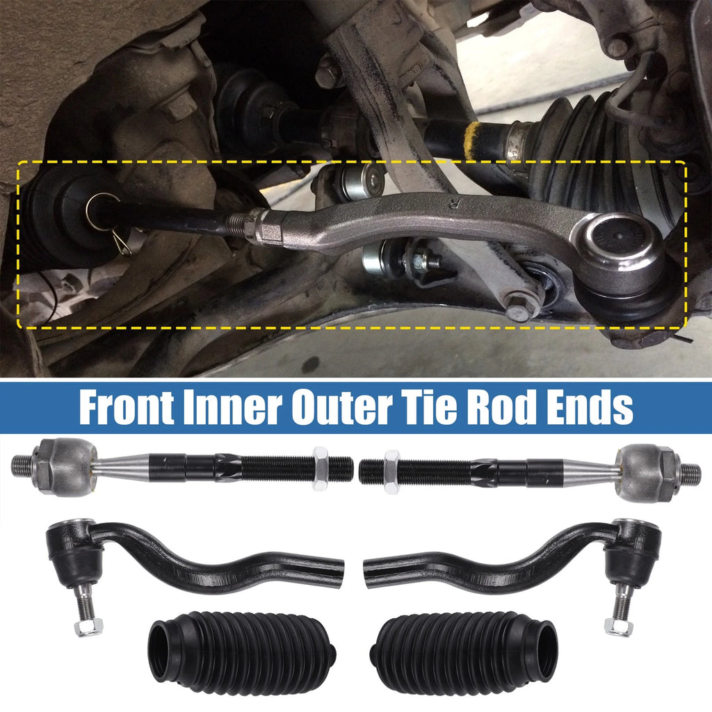6pcs Front Inner Outer Tie Rod End Link for Dodge Durango (2011–2015)