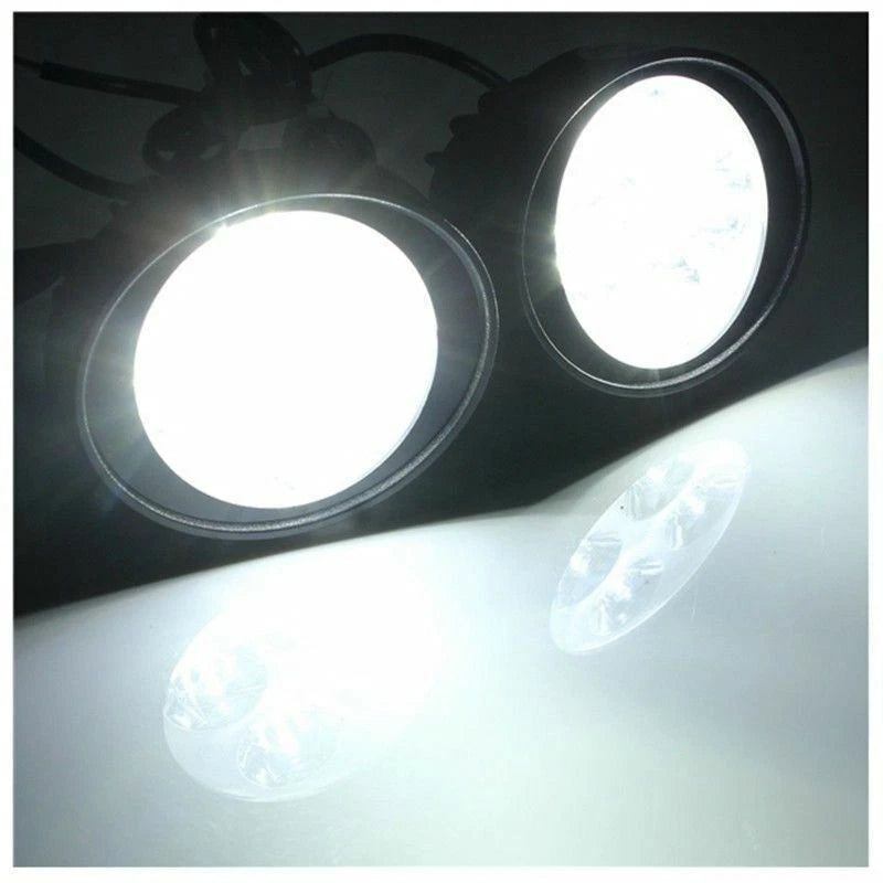 2X LED Motorcycle Mirror Mount Driving Headlight Fog Spot Light