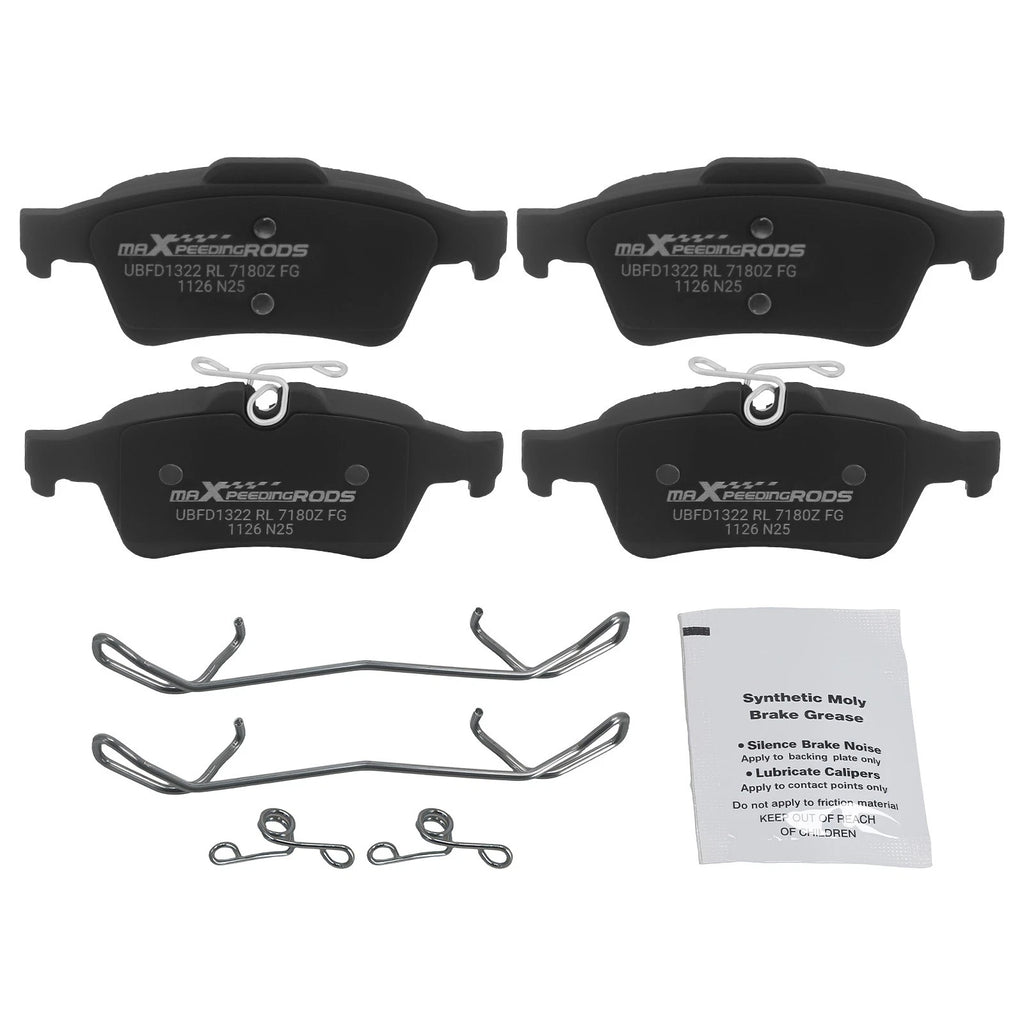 4X Rear Ceramic Brake Pads Set for Ford Transit Connect (2014–2023), Focus (2012–2018)
