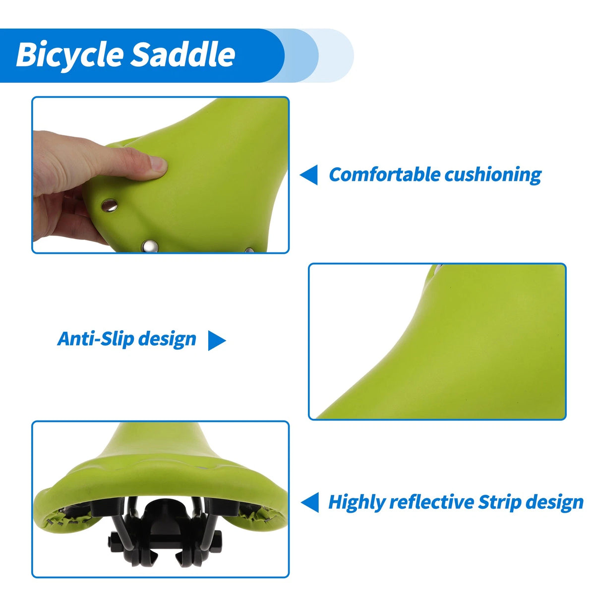Bike Seat Cushion for Bicycle (Waterproof, Comfortable, Green)