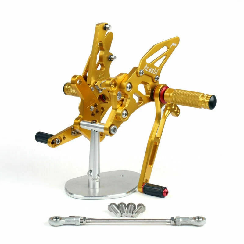 Aluminum Rearsets Footpegs Pedals for Yamaha YZF-R3 R25 MT-03 (2015–2019) Gold T9