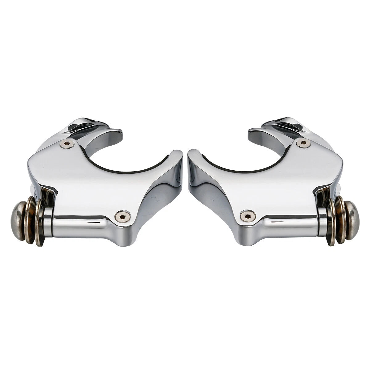 Chrome 49mm Windshield Clamps for Harley V Rod VROD (2002–2010)