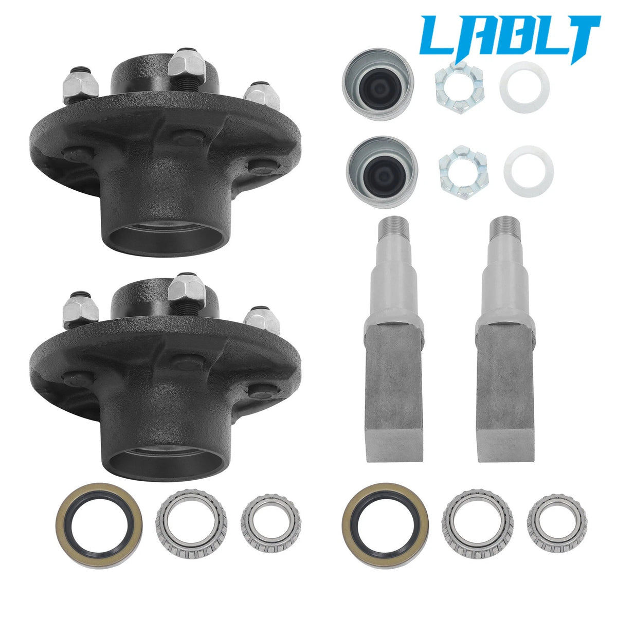2PC Trailer Hub Bearings Assembly for Square #84 Spindles (5 on 4.5" & 5 on 5.5")