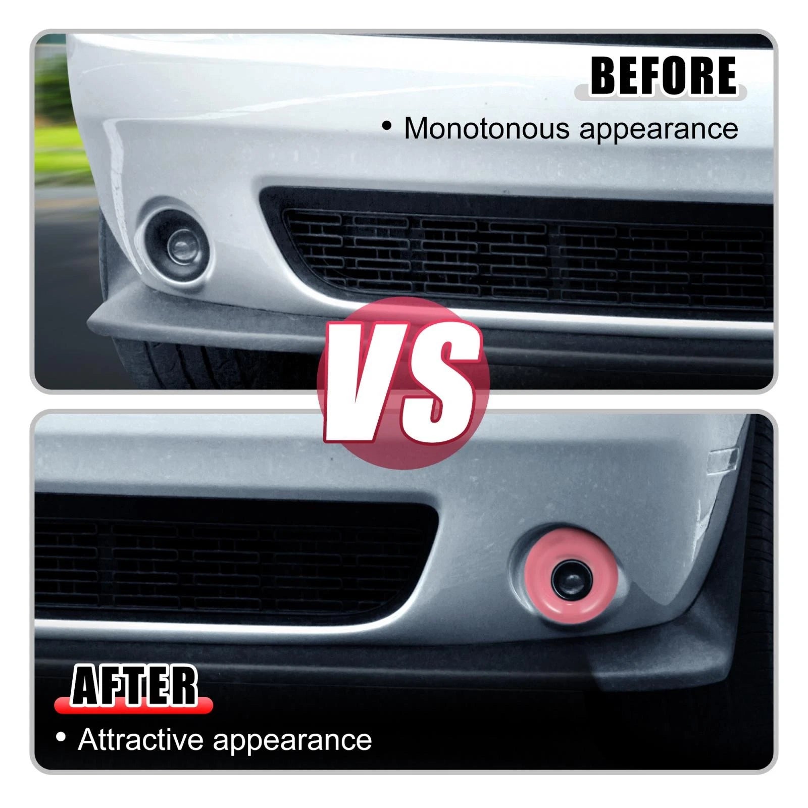 2pcs Front Foglight Covers Trim Replacement for Dodge Challenger (2015–2020)