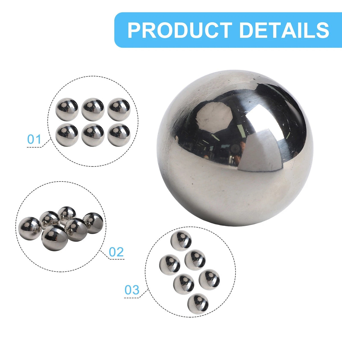 Floating Garden Decor Mirror Finish Spheres - Hollow Metal Balls