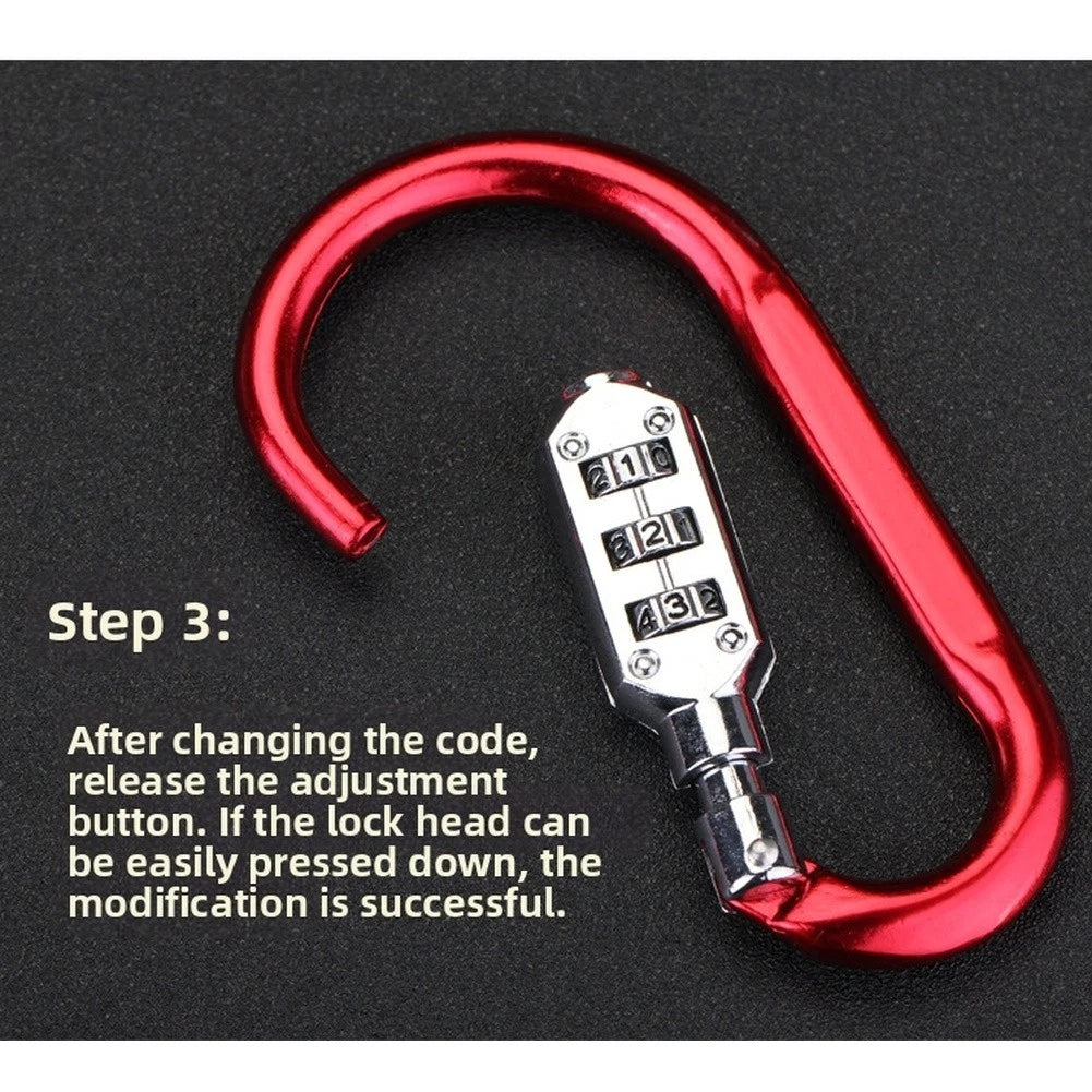 Lightweight Security Carabiner for Gym Locker and Luggage