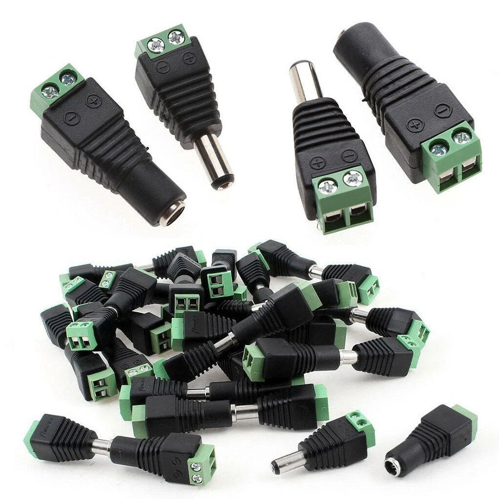 10x DC12V Power Plugs Jack Socket for CCTV Adaptor