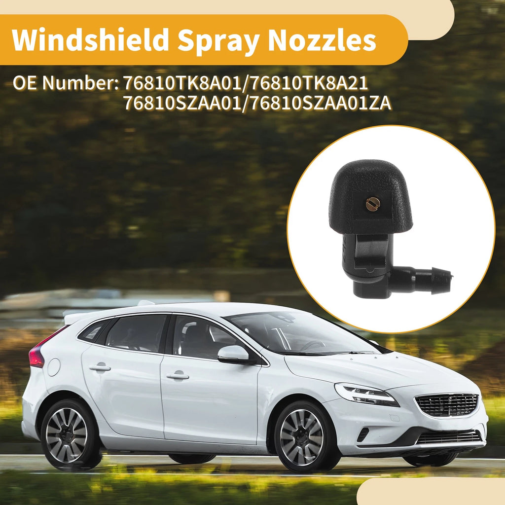 2 Pcs Front Windshield Washer Nozzle for Honda Odyssey (2005–2010) No.76810TK8A01